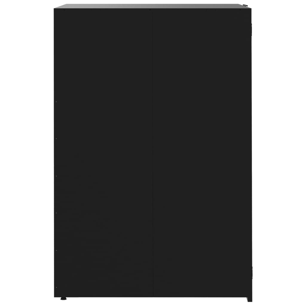 Wheelie Bin Storage for 6 Bins Black 414x79x117 cm Steel