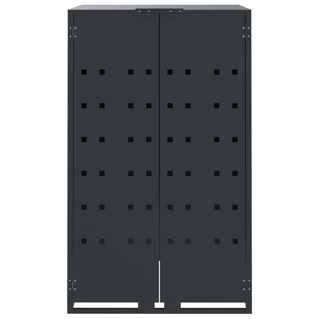 Wheelie Bin Storage for 5 Bins Anthracite 345x79x117 cm Steel