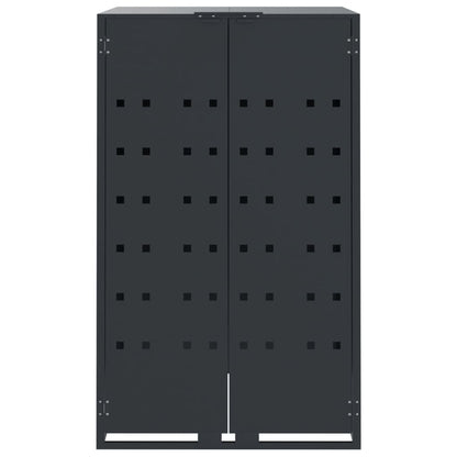 Wheelie Bin Storage for 5 Bins Anthracite 345x79x117 cm Steel