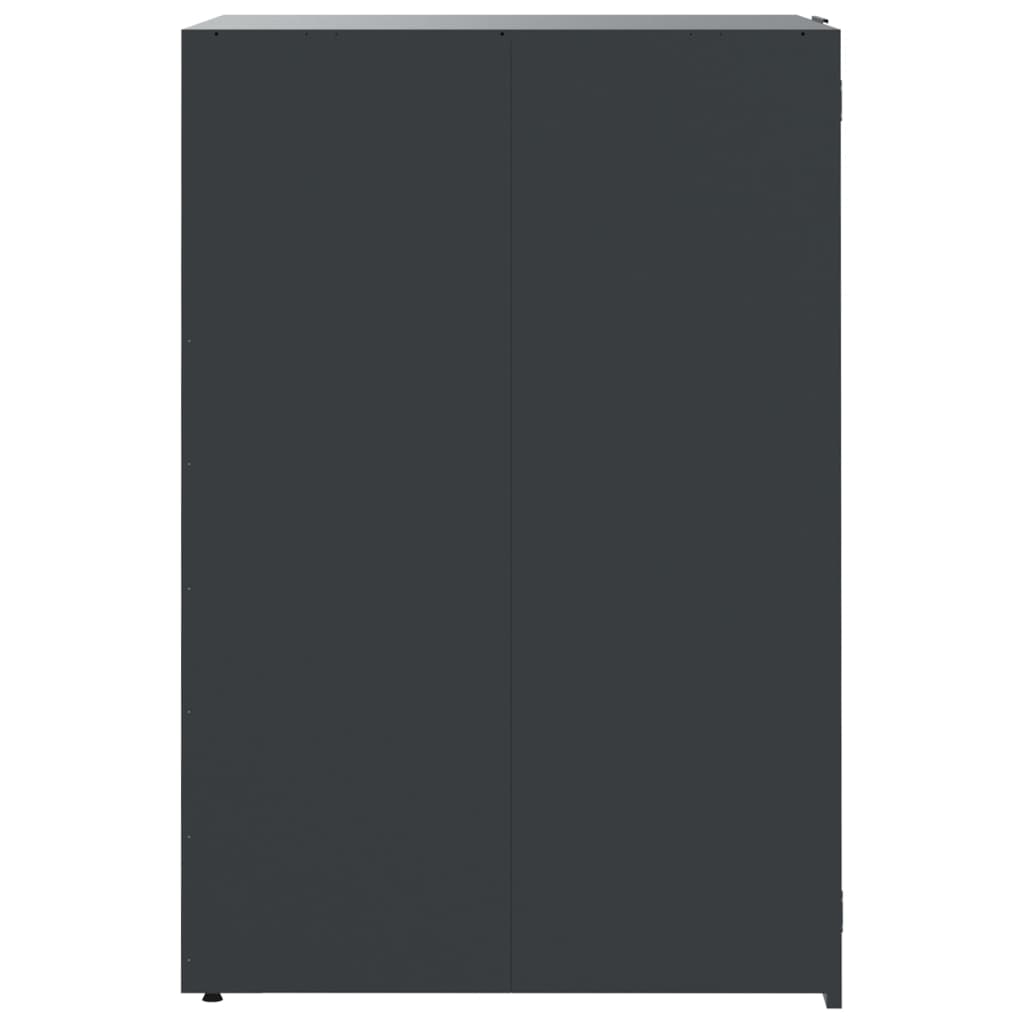 Wheelie Bin Storage for 5 Bins Anthracite 345x79x117 cm Steel