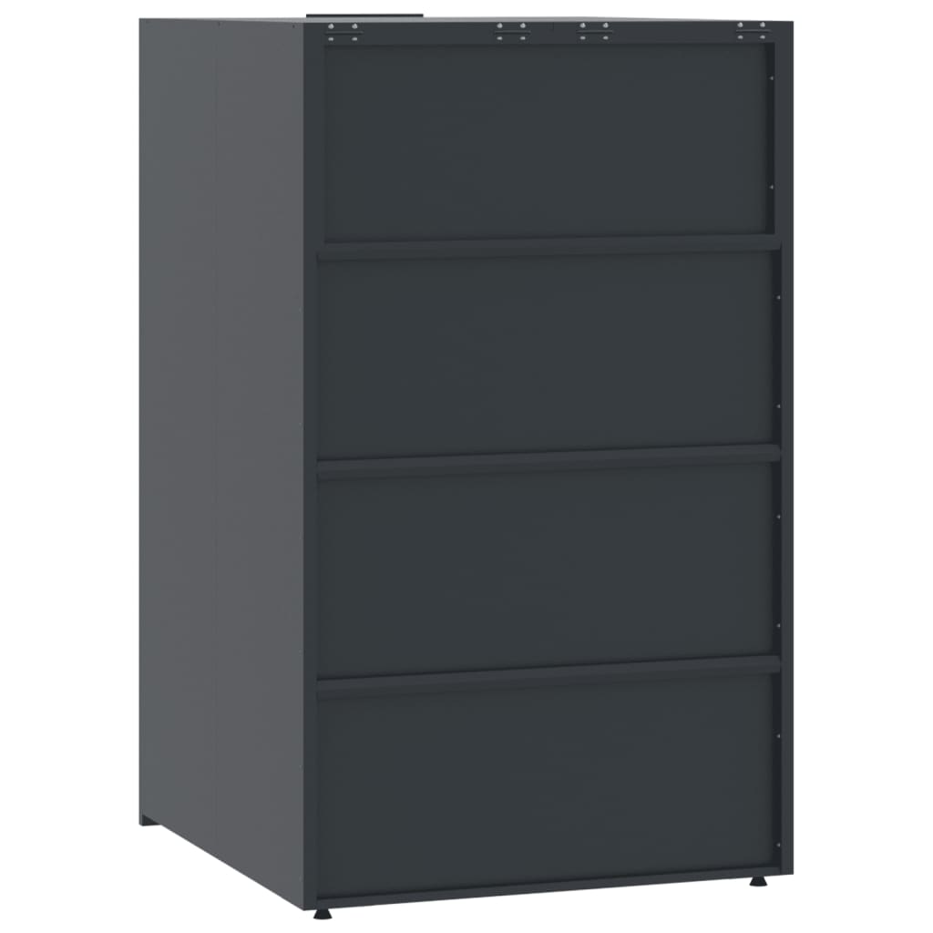 Wheelie Bin Storage for 6 Bins Anthracite 414x79x117 cm Steel