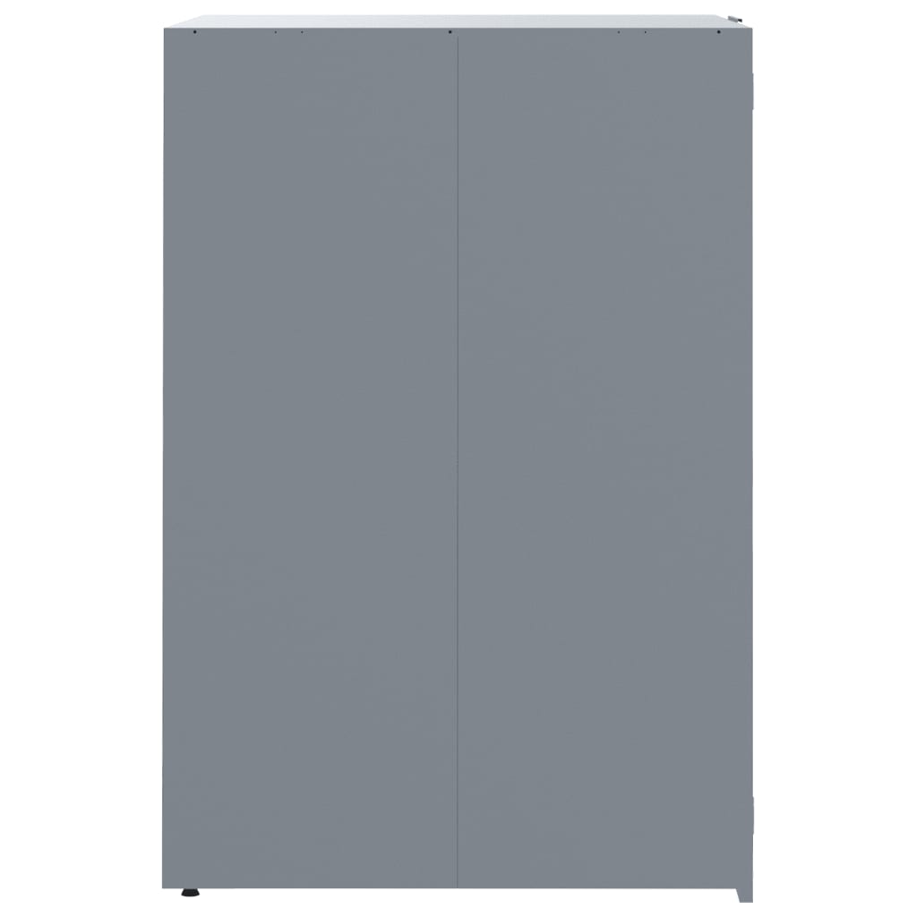 Wheelie Bin Storage for 2 Bins Grey 138x79x117 cm Steel