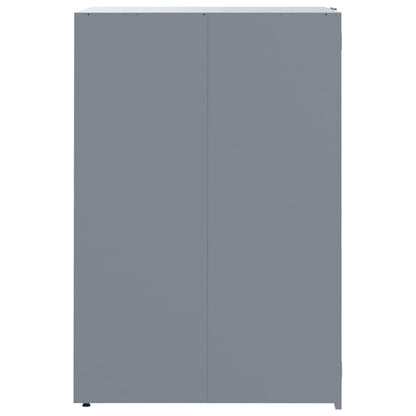 Wheelie Bin Storage for 2 Bins Grey 138x79x117 cm Steel