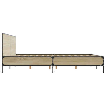 Bed Frame without Mattress Sonoma Oak 180x200 cm Super King