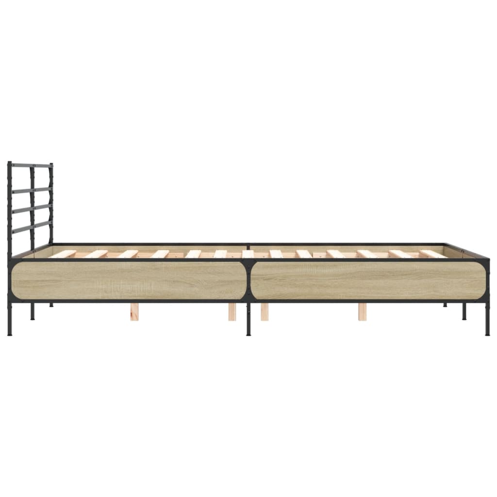 Bed Frame without Mattress Sonoma Oak 120x190 cm Small Double