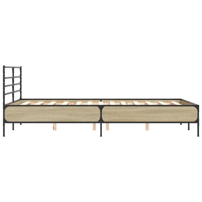 Bed Frame without Mattress Sonoma Oak 120x190 cm Small Double