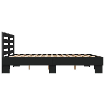 Bed Frame without Mattress Black 200x200 cm