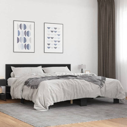 Bed Frame without Mattress Black 200x200 cm