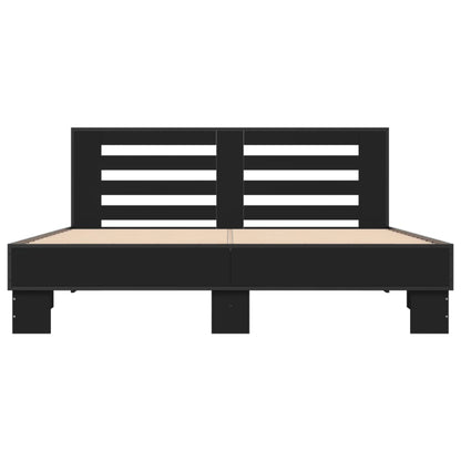 Bed Frame without Mattress Black 160x200 cm