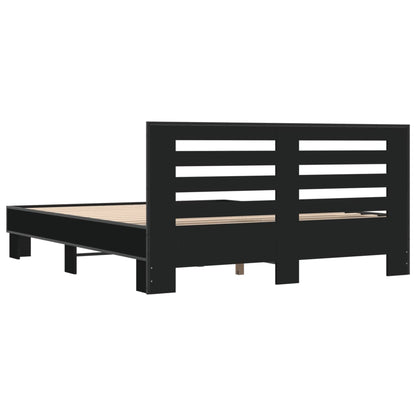 Bed Frame without Mattress Black 160x200 cm