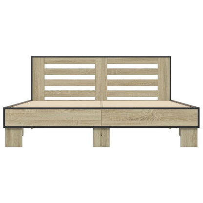 Bed Frame without Mattress Sonoma Oak 150x200 cm King Size