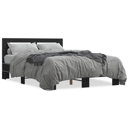 Bed Frame without Mattress Black 120x200 cm