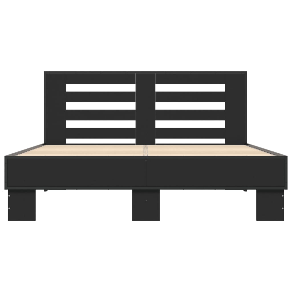 Bed Frame without Mattress Black 120x200 cm