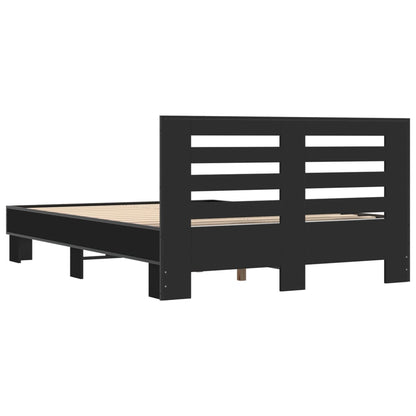 Bed Frame without Mattress Black 120x200 cm