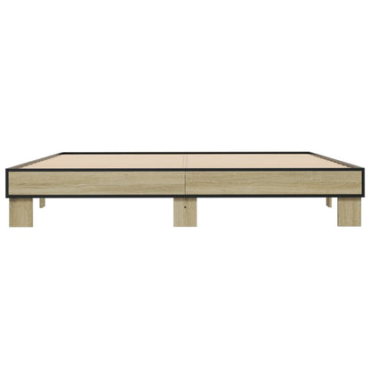 Bed Frame without Mattress Sonoma Oak 160x200 cm