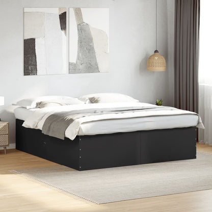 Bed Frame without Mattress Black 180x200 cm Super King