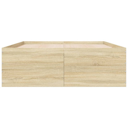 Bed Frame without Mattress Sonoma Oak 140x200 cm