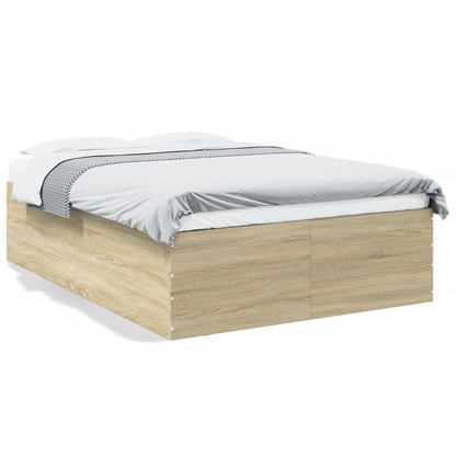 Bed Frame without Mattress Sonoma Oak 140x200 cm