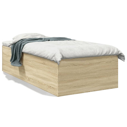 Bed Frame Sonoma Oak 90x190 cm Single Engineered Wood