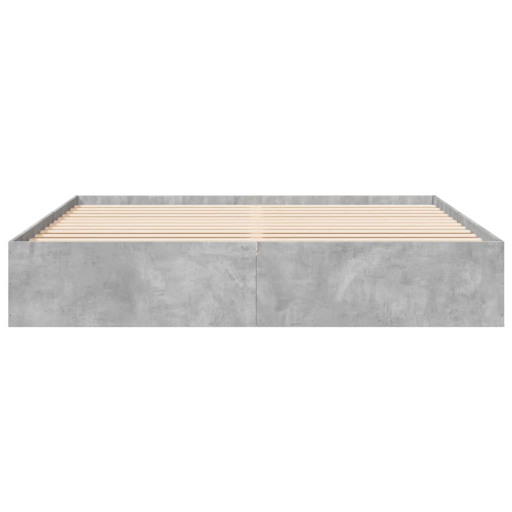 Bed Frame without Mattress Concrete Grey 200x200 cm