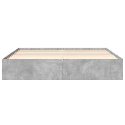 Bed Frame without Mattress Concrete Grey 200x200 cm