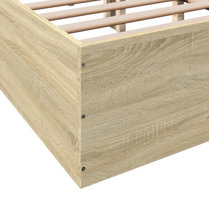 Bed Frame Sonoma Oak 160x200 cm Engineered Wood