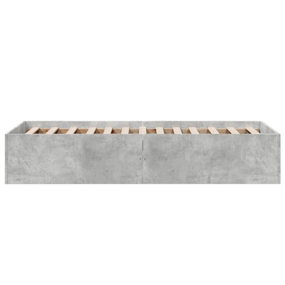 Bed Frame Concrete Grey 100x200 cm Engineered Wood