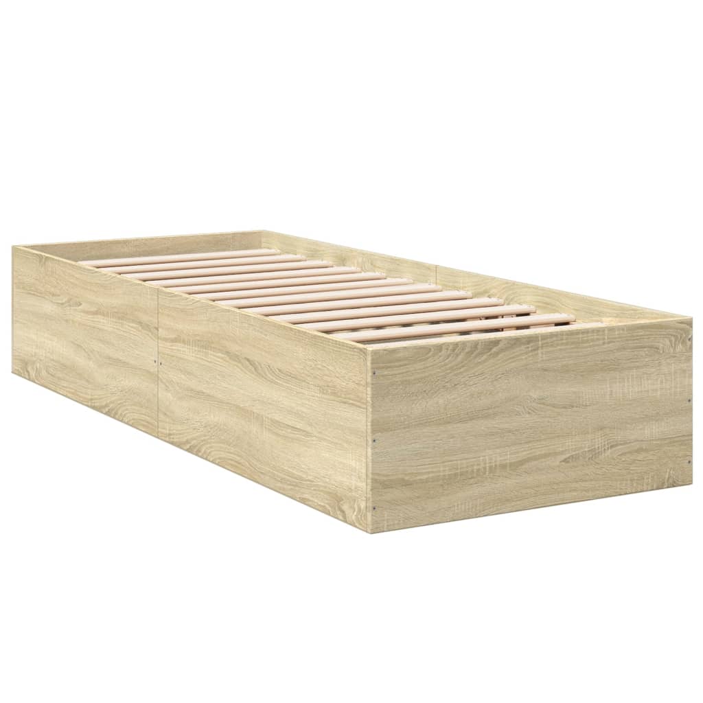 Bed Frame without Mattress Sonoma Oak 90x200 cm