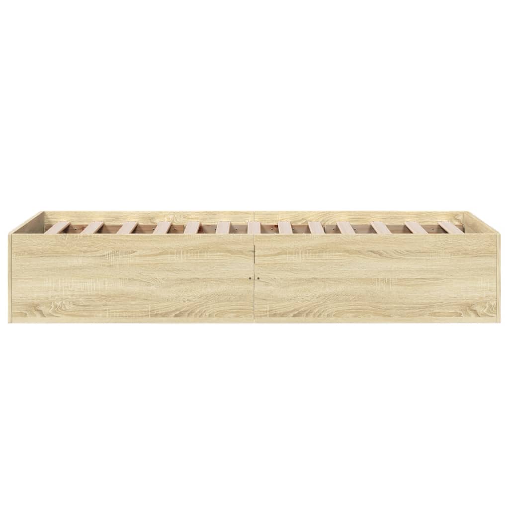 Bed Frame without Mattress Sonoma Oak 90x200 cm