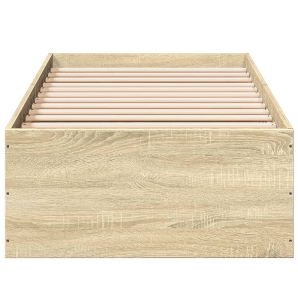 Bed Frame Sonoma Oak 90x190 cm Single Engineered Wood