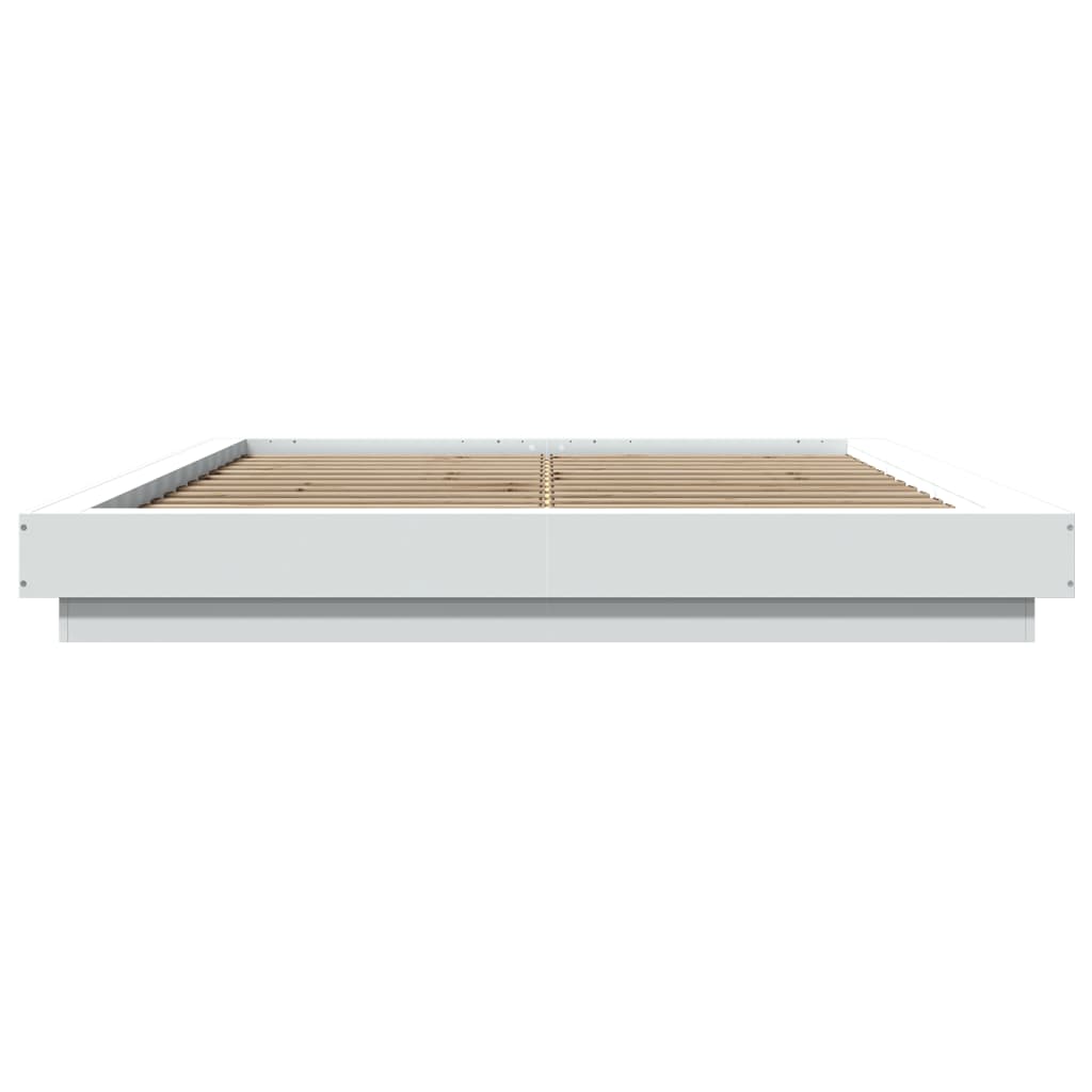 Bed Frame without Mattress White 150x200 cm King Size