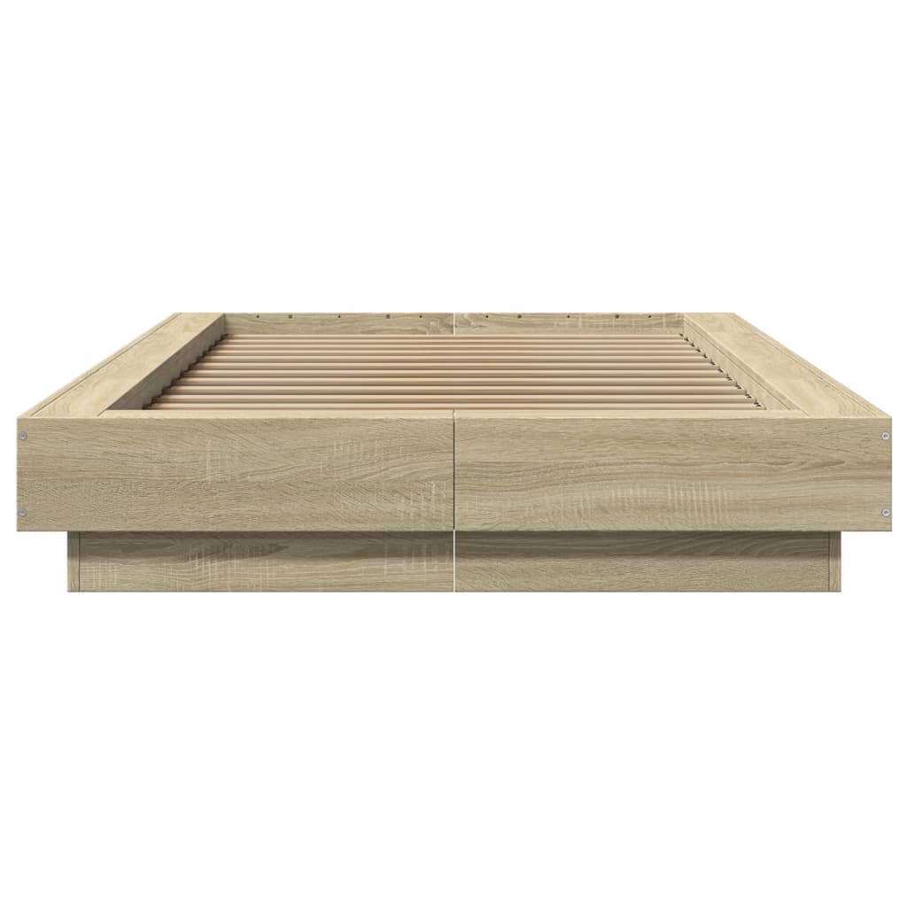 Bed Frame without Mattress Sonoma Oak 90x200 cm