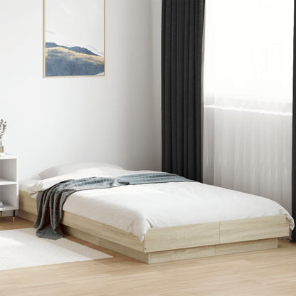 Bed Frame without Mattress Sonoma Oak 75x190 cm Small Single