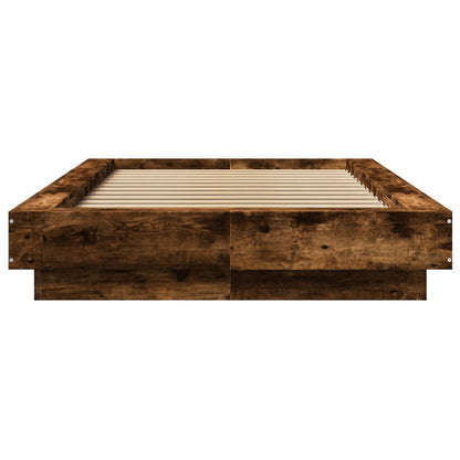 Bed Frame without Mattress Smoked Oak 75x190 cm Small Single