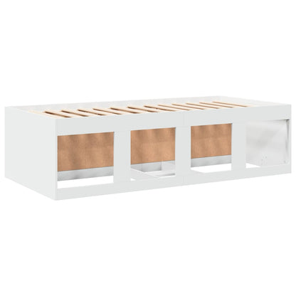 Daybed with Drawers without Mattress White 100x200 cm