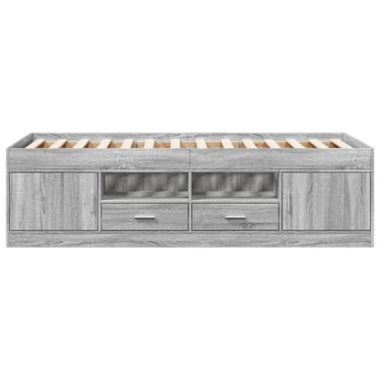 Daybed with Drawers Grey Sonoma 75x190 cm Engineered Wood