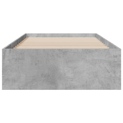 Bed Frame with Drawers Concrete Grey 90x190 cm Single Engineered Wood