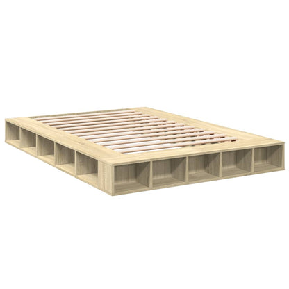 Bed Frame without Mattress Sonoma Oak 160x200 cm