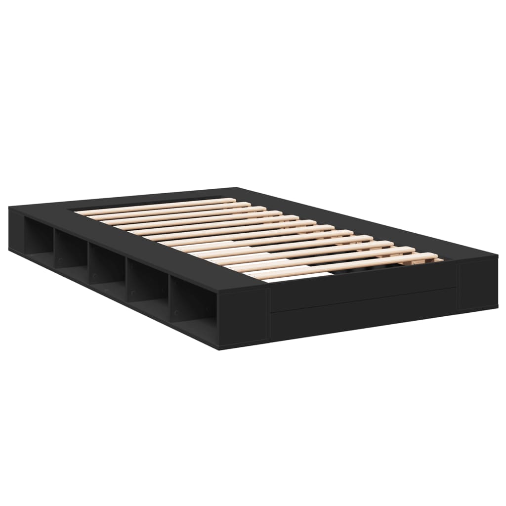 Bed Frame without Mattress Black 135x190 cm Double