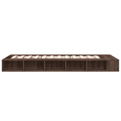 Bed Frame without Mattress Brown Oak 90x200 cm