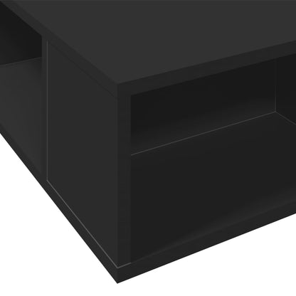 Bed Frame Black 90x190 cm Single Engineered Wood