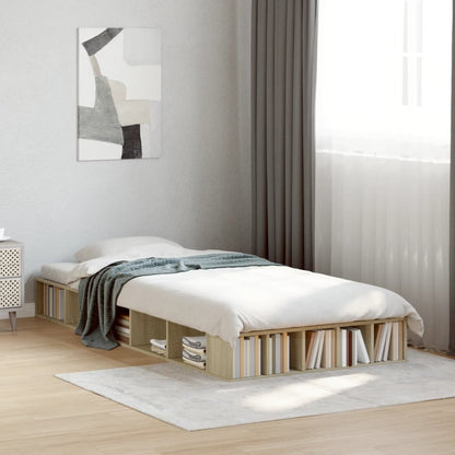 Bed Frame Sonoma Oak 90x190 cm Single Engineered Wood