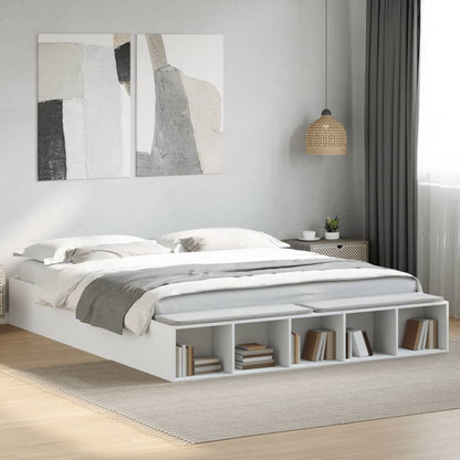 Bed Frame without Mattress White 200x200 cm