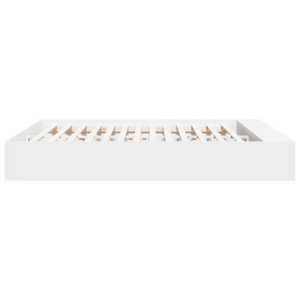 Bed Frame without Mattress White 200x200 cm