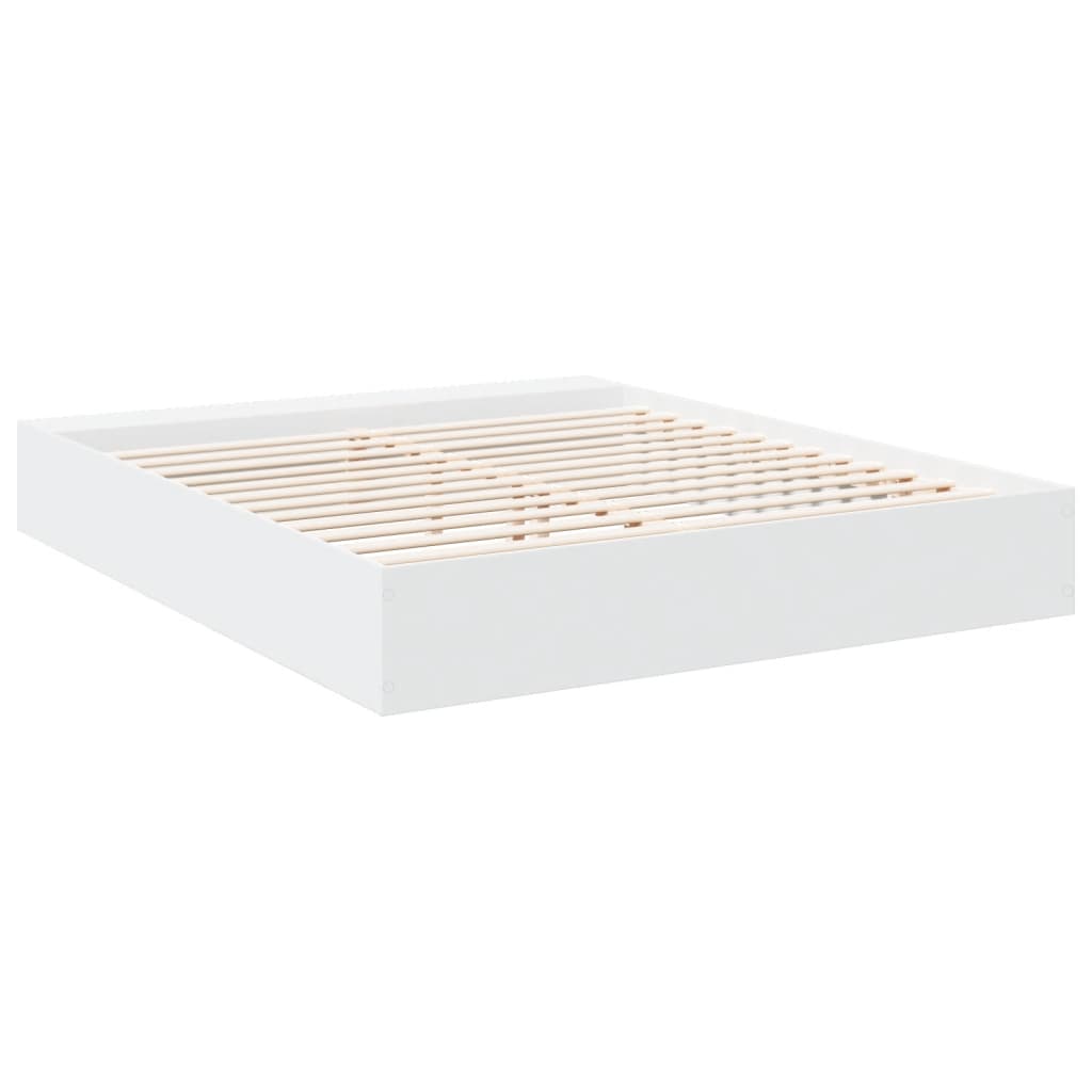 Bed Frame without Mattress White 200x200 cm