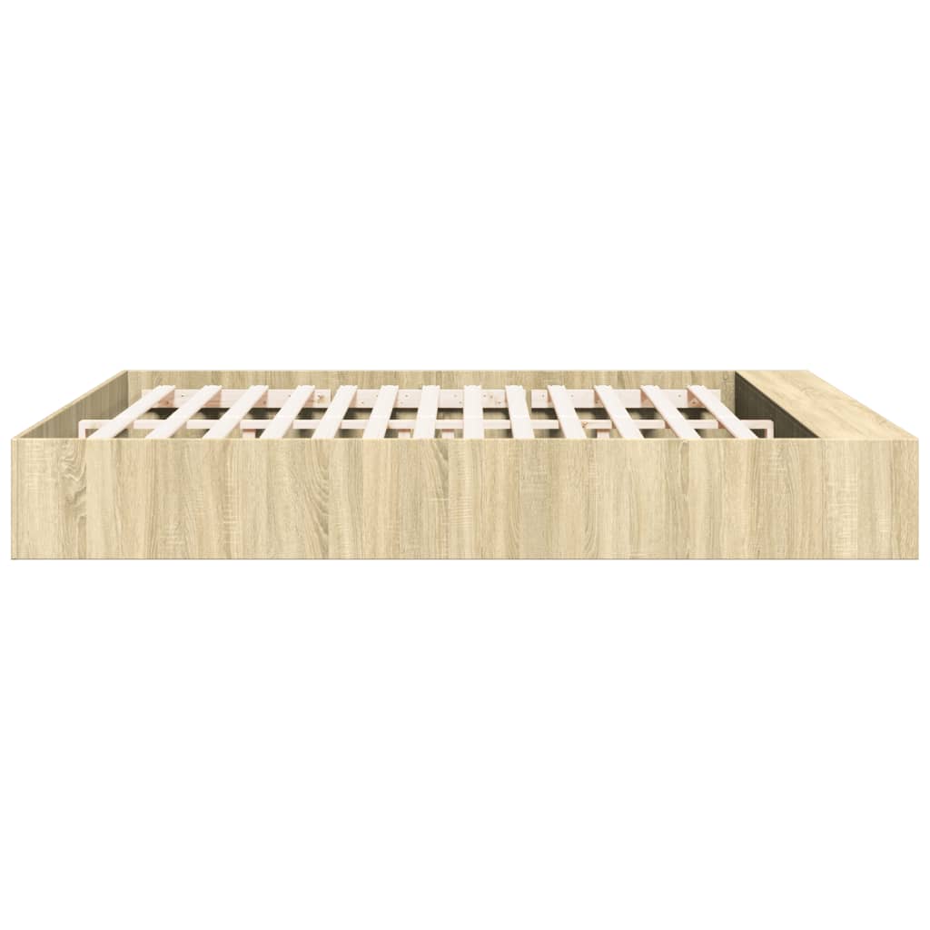 Bed Frame without Mattress Sonoma Oak 200x200 cm