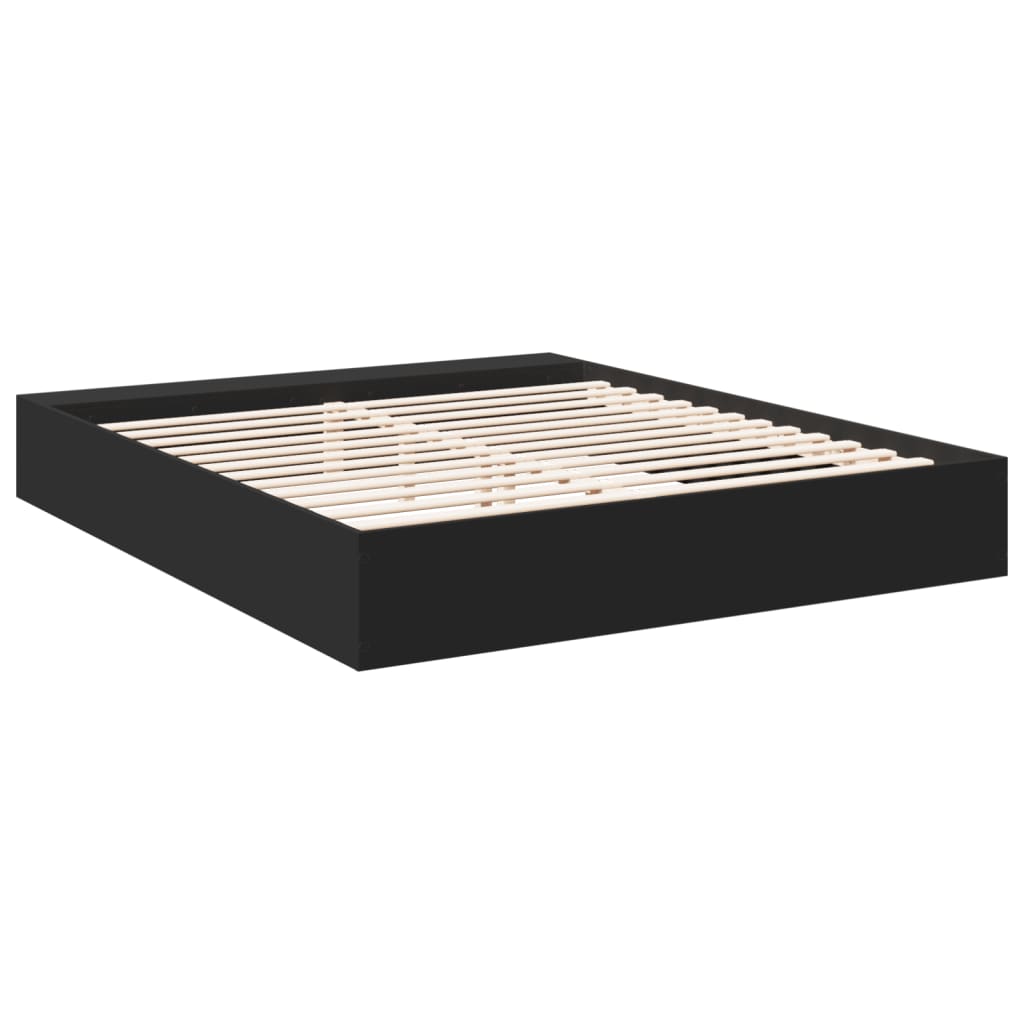 Bed Frame without Mattress Black 180x200 cm Super King