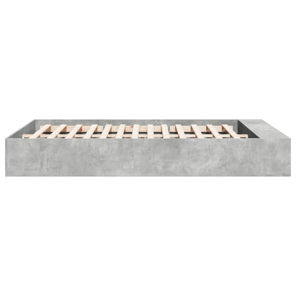 Bed Frame without Mattress Concrete Grey 160x200 cm