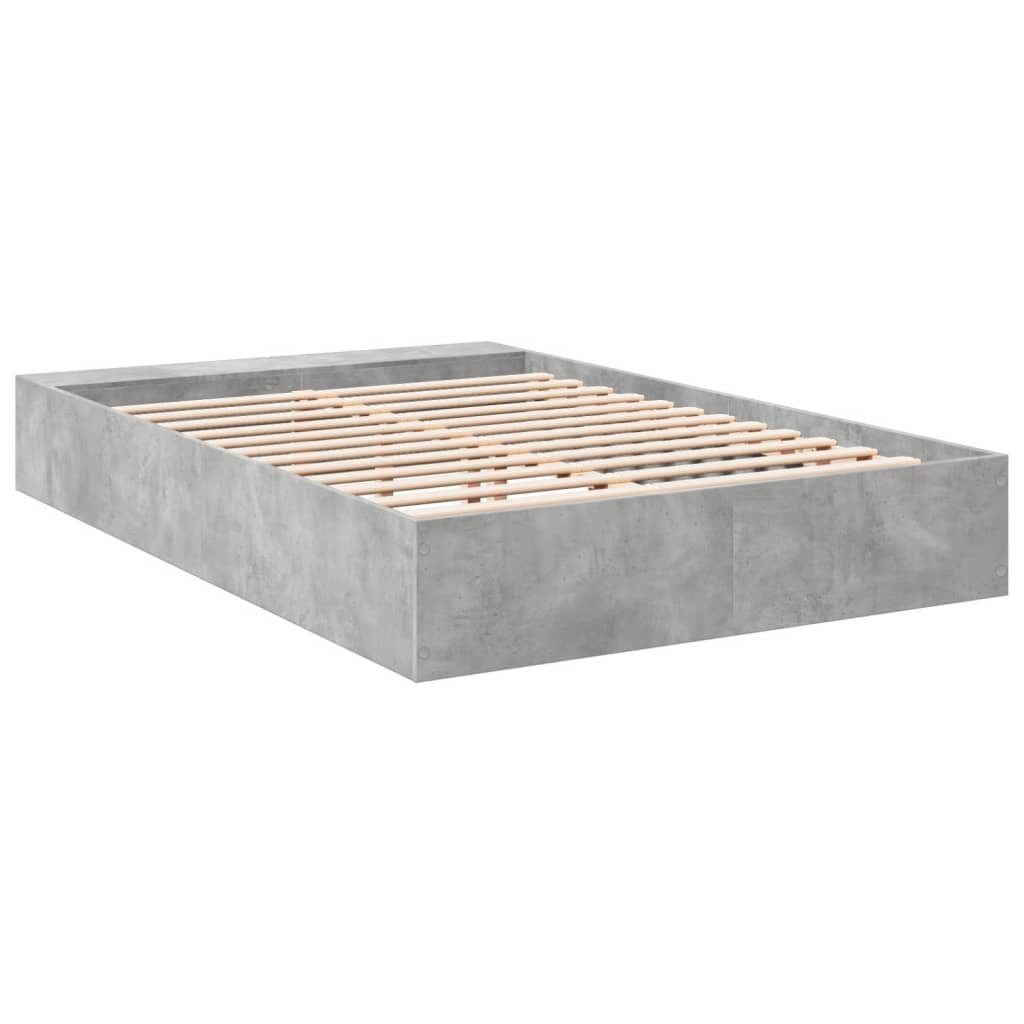 Bed Frame without Mattress Concrete Grey 160x200 cm