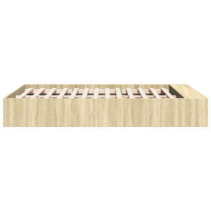 Bed Frame Sonoma Oak 120x200 cm Engineered Wood